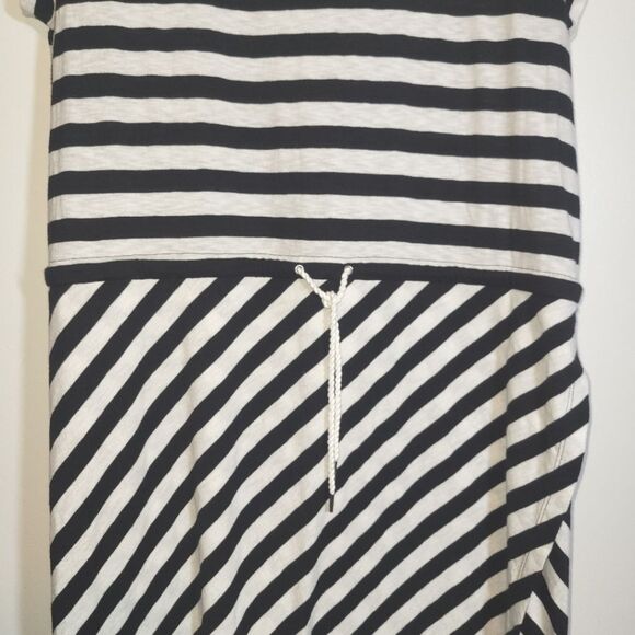 Talbots Black White Stripe Faux Wrap Maxi Dress XL - Picture 4 of 10